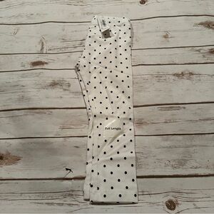 Old navy polkadot leggings nwt 3t black white